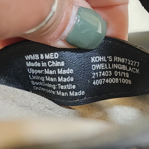 Croft & Borrow Black Comfort Sandals size 8M - Picture 8 of 10